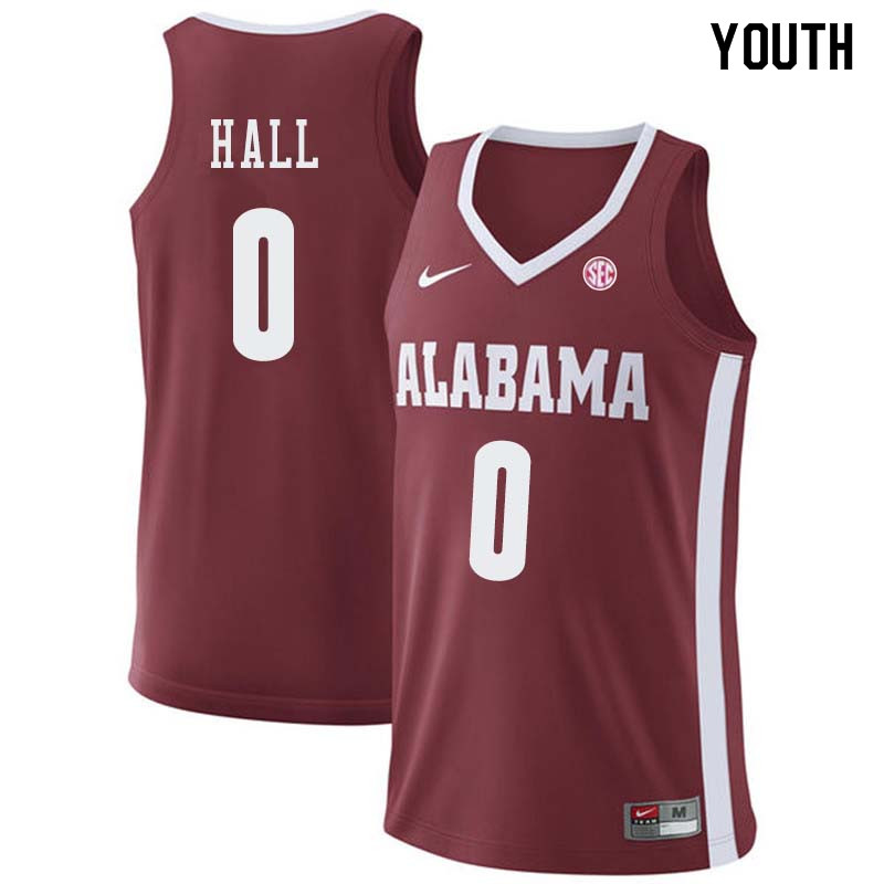 Youth #23 Donta Hall Alabama Crimson Tide College Basketball Jerseys Sale-Crimson